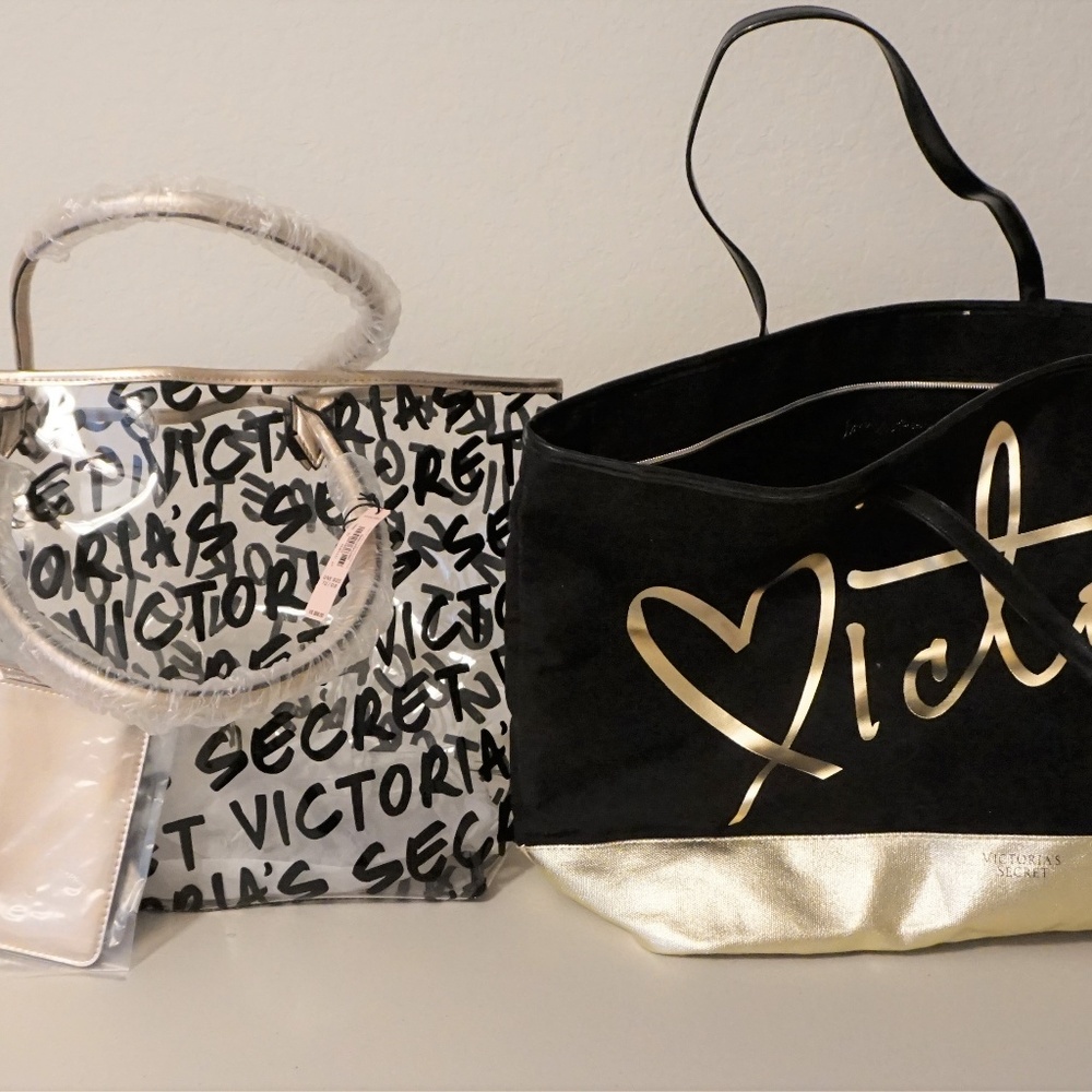 Victoria secret Black & Clear Bags -